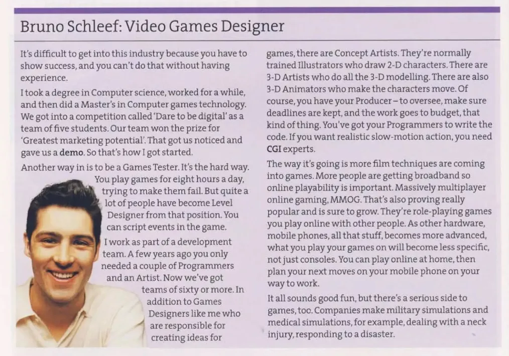 Bruno Schleef Video Games Designer