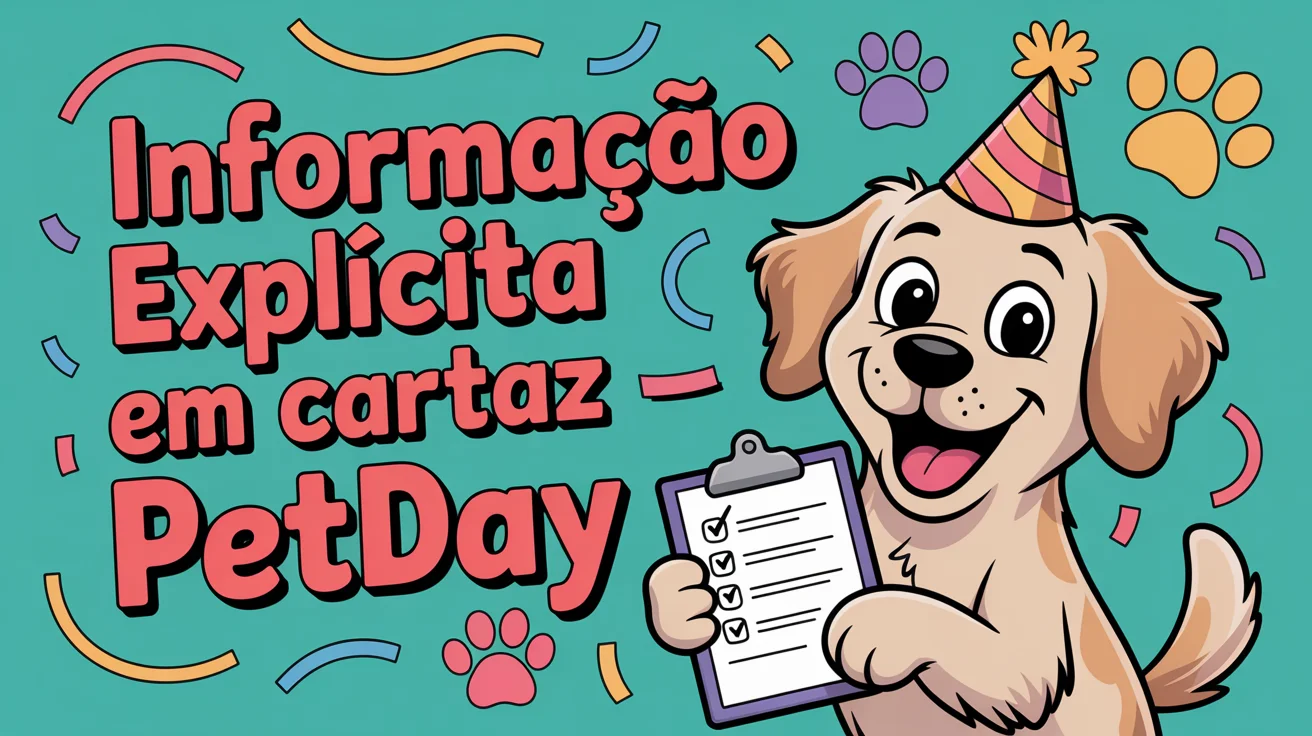 Informação Explícita em Cartaz - PETDAY