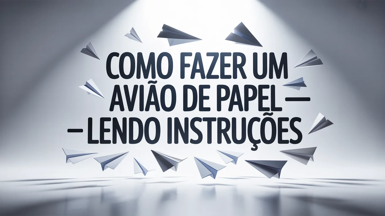 Como fazer um avião de papel - lendo instruções