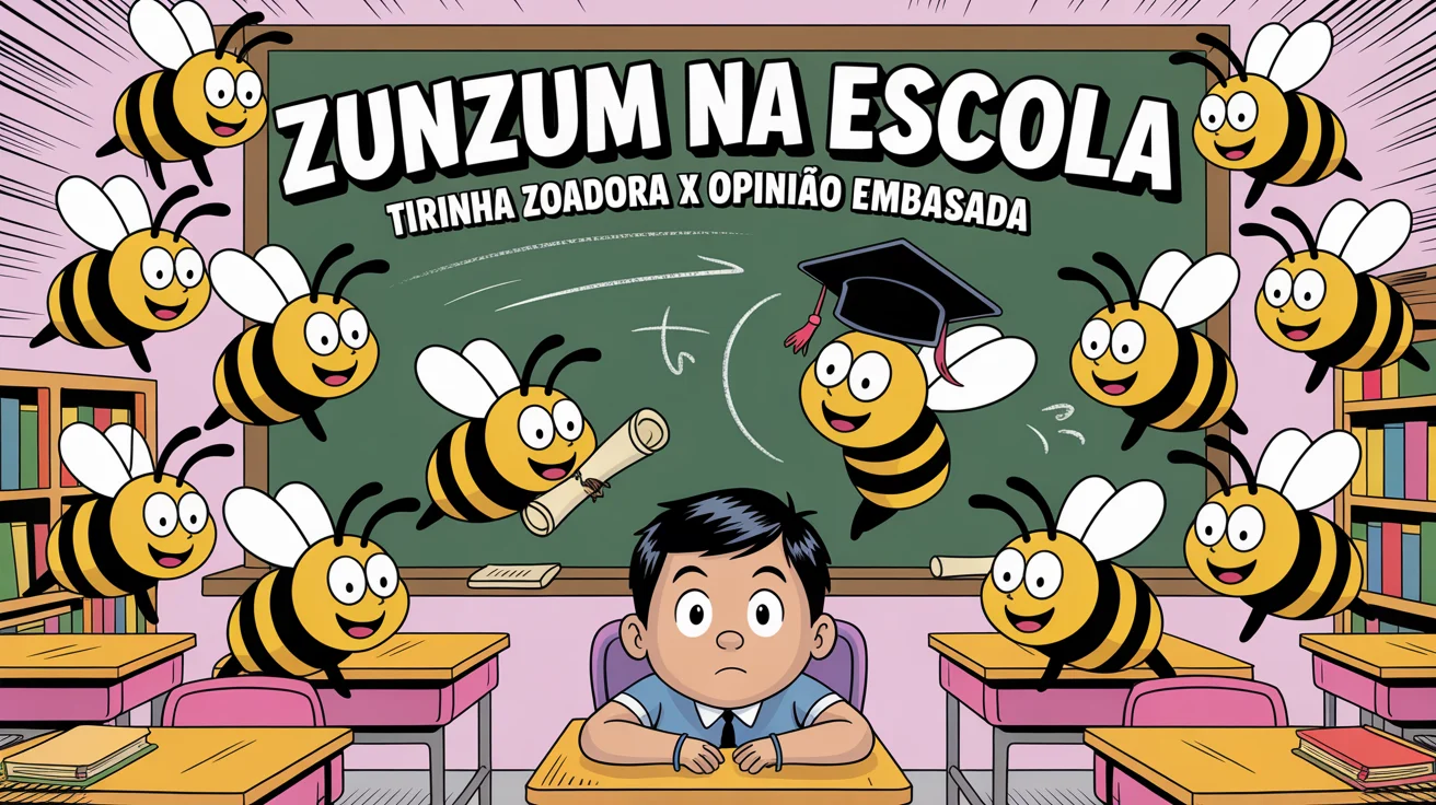 Zunzum na Escola: tirinha zoadora x opinião embasada