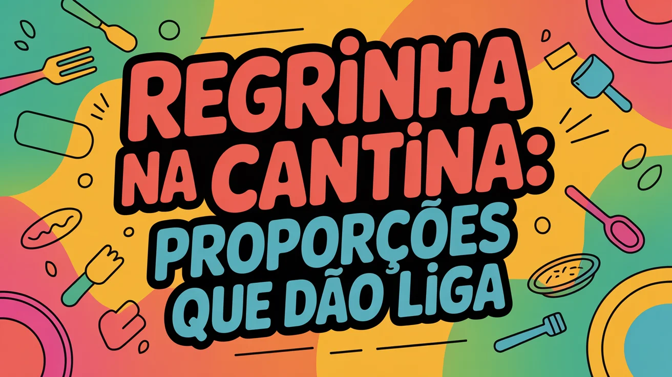 Regrinha na Cantina: Proporções que dão liga