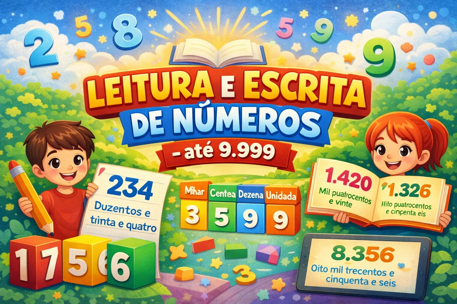 LEITURA E ESCRITA DE NÚMEROS - até 9.999