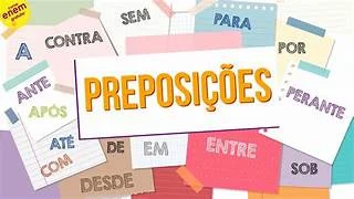 classe de palavras preposição