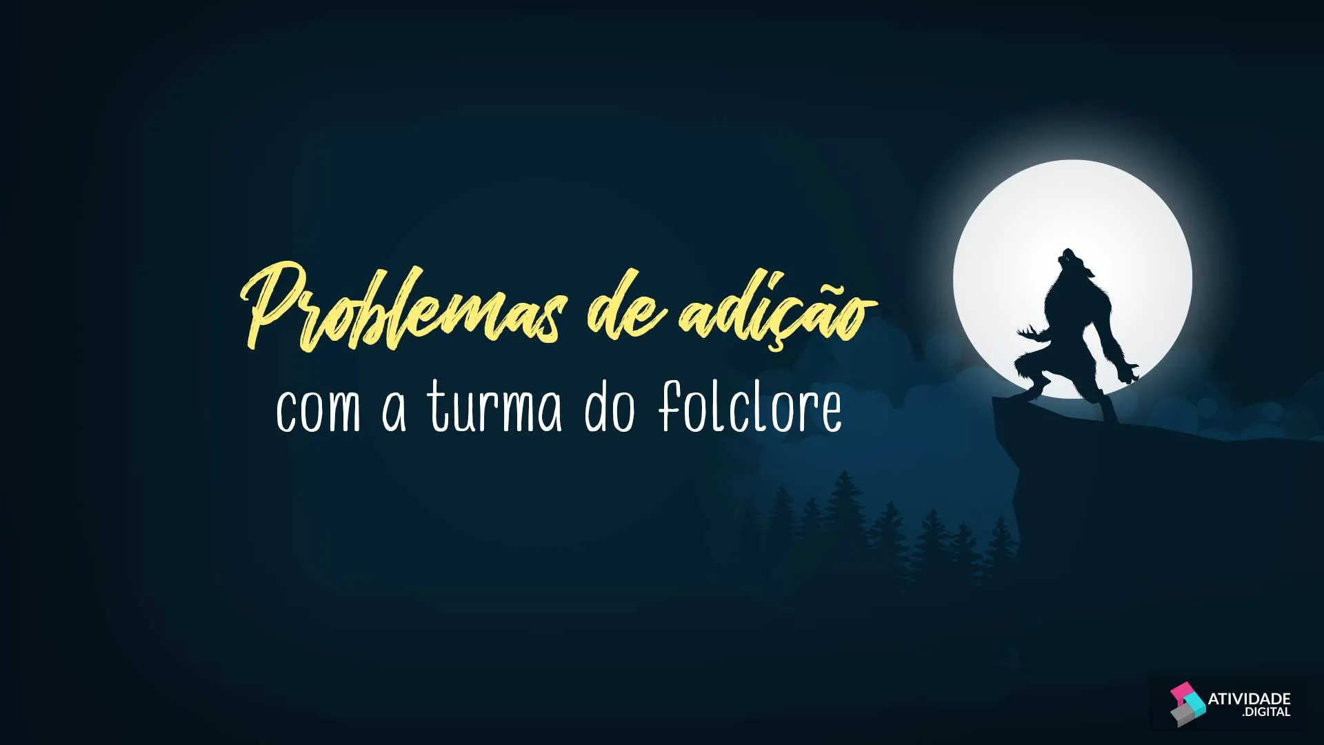 Problemas de adição com os amigos do folclore