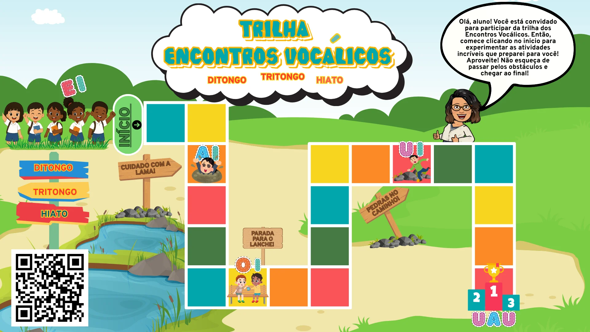 Encontros Vocálicos - Ditongo, Tritongo e Hiato