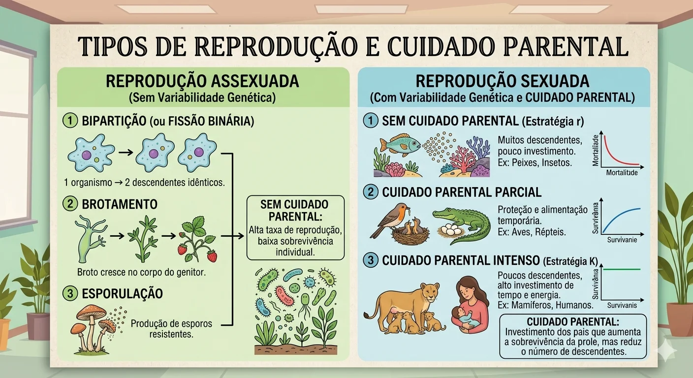 TIPOS DE REPRODUÇÃO E CUIDADO PARENTAL
