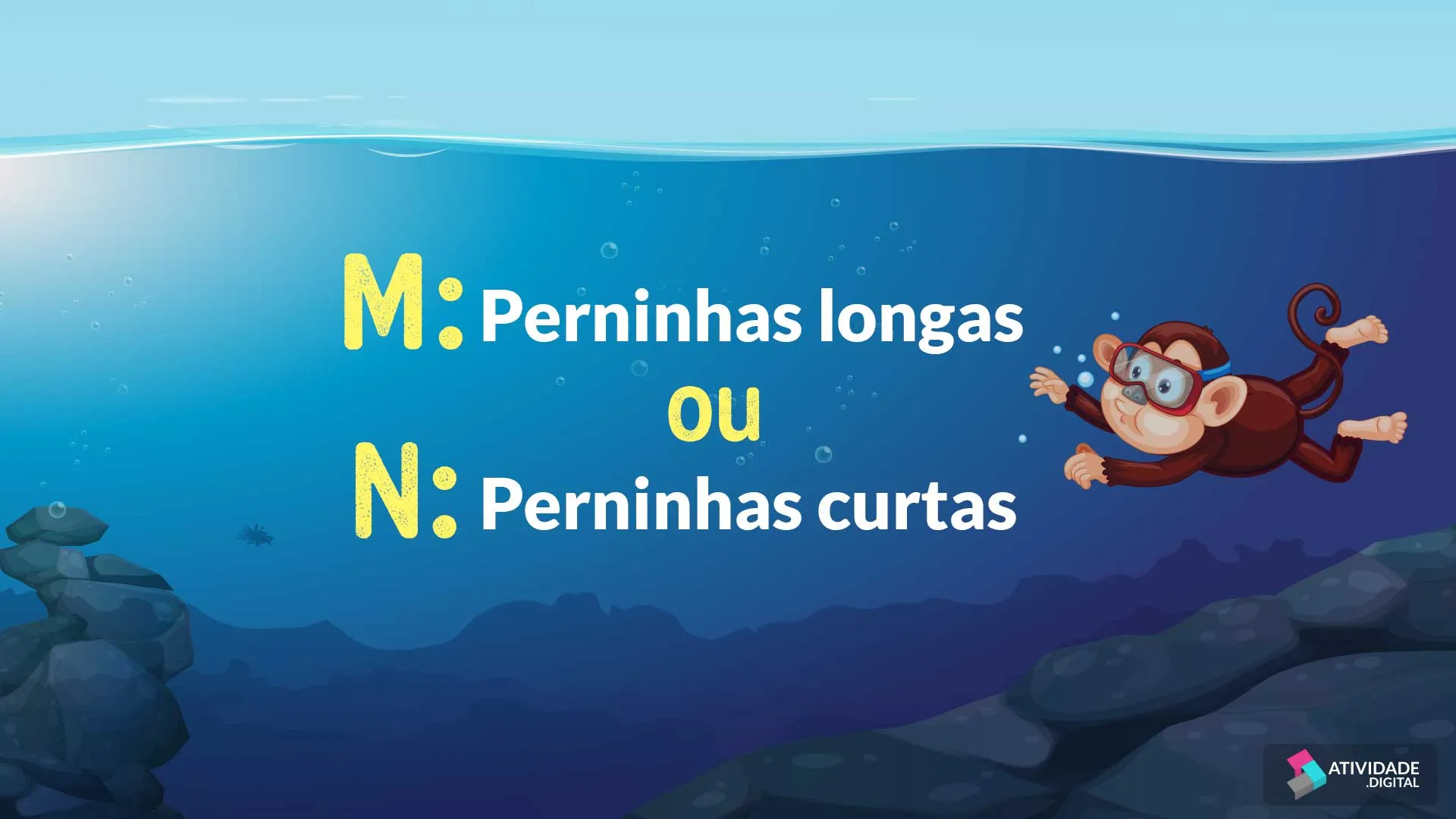 M: Perninhas longas ou N: Perninhas curtas 