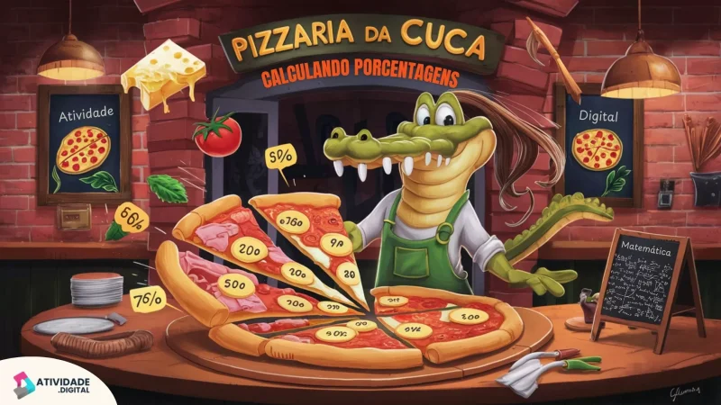 Pizzaria da Cuca: Calculando Porcentagens - Jogo educativo