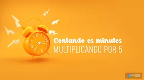 Contando os minutos multiplicando por 5